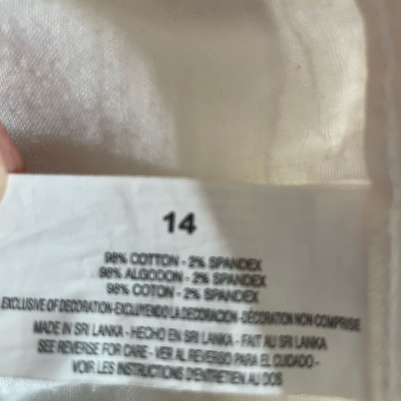 Gloria Vanderbilt White Cotton Capris size 14 - Picture 5 of 7